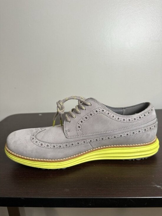 Cole Haan Zerogrand OG Wingtip Oxford Golf Shoes Waterproof Grey Neon Mens 8 main image 6